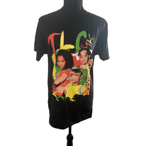 NWOT TLC Graphic Tee Shirt Size S Black
